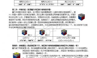 转魔方的最简单公式方法